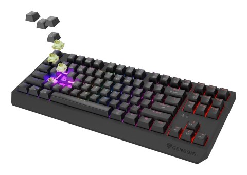 GENESIS Thor 230 TKL klawiatura Gaming USB + RF Wireless + Bluetooth QWERTY US English Czarny GENESIS Thor 230 TKL klawiatura Gaming USB + RF Wireless + Bluetooth QWERTY US English Czarny