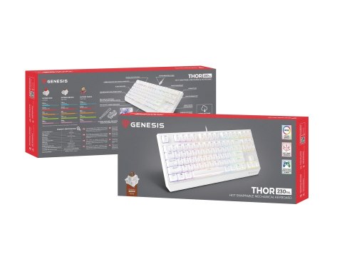 GENESIS Thor 230 TKL klawiatura USB + RF QWERTY GENESIS Thor 230 TKL klawiatura USB + RF QWERTY