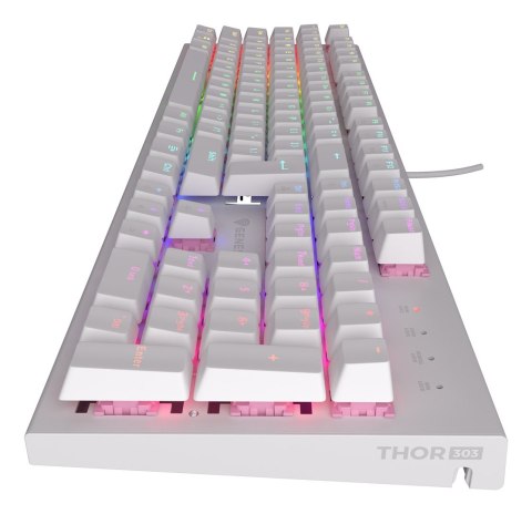 GENESIS Thor 303 klawiatura Gaming USB QWERTY US English Biały GENESIS Thor 303 klawiatura Gaming USB QWERTY US English Biały