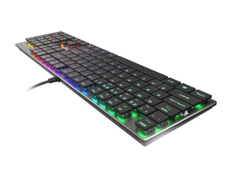 GENESIS Thor 420 RGB klawiatura Gaming USB AZERTY US English Srebrny GENESIS Thor 420 RGB klawiatura Gaming USB AZERTY US English Srebrny