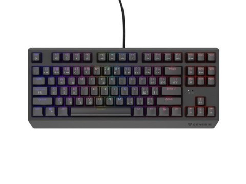 KLAWIATURA DLA GRACZY GENESIS THOR 230 TKL CZ/SK RGB MECHANICZNA OUTEMU RED CZARNA HOT SWAP KLAWIATURA DLA GRACZY GENESIS THOR 230 TKL CZ/SK RGB MECHANICZNA OUTEMU RED CZARNA HOT SWAP