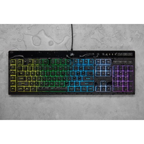 Corsair K55 RGB PRO klawiatura Gaming USB QWERTZ Niemiecki Czarny Corsair K55 RGB PRO klawiatura Gaming USB QWERTZ Niemiecki Czarny