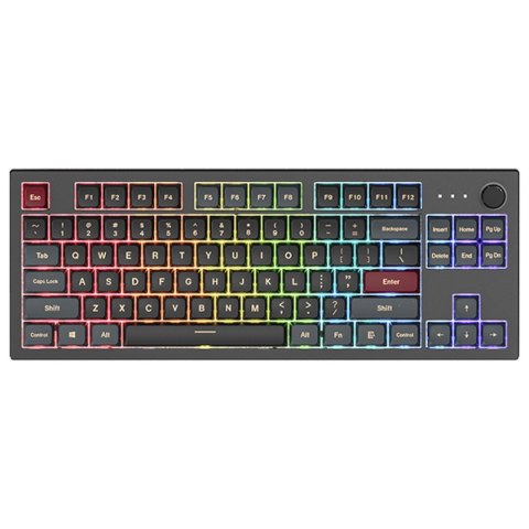 Montech MKey TKL klawiatura Gaming USB Bordowy, Ciemny Szary Montech MKey TKL klawiatura Gaming USB Bordowy, Ciemny Szary