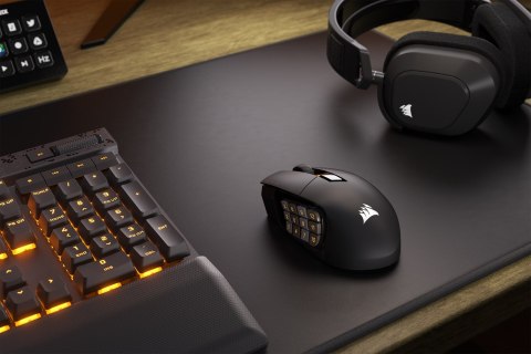 Corsair SCIMITAR ELITE WIRELESS myszka Gaming Po prawej stronie RF Wireless + Bluetooth + USB Type-C Optyczny 26000 DPI Corsair SCIMITAR ELITE WIRELESS myszka Gaming Po prawej stronie RF Wireless + Bluetooth + USB Type-C Optyczny 26000 DPI