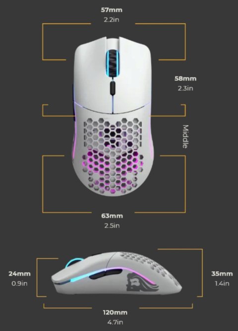 Glorious PC Gaming Race Model O- myszka Oburęczny RF Wireless 19000 DPI Glorious PC Gaming Race Model O- myszka Oburęczny RF Wireless 19000 DPI