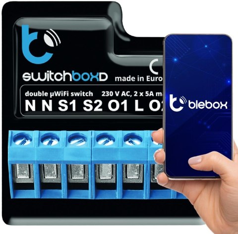 BLEBOX switchboxD - PODWÓJNY WYŁACZNIK 230V BLEBOX switchboxD - PODWÓJNY WYŁACZNIK 230V