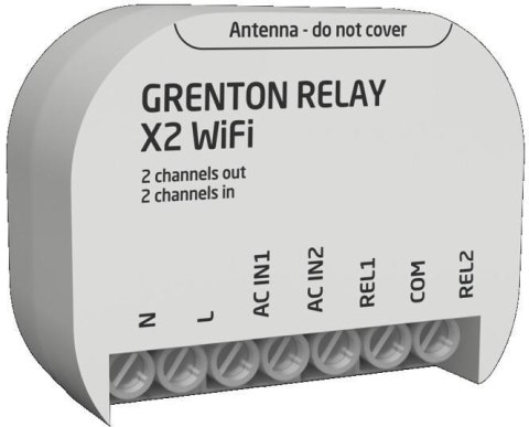 Moduł wyjść przekaźnikowych (2 wyj.) Grenton / montaż dopuszkowy / Wi-Fi Moduł wyjść przekaźnikowych (2 wyj.) Grenton / montaż dopuszkowy / Wi-Fi