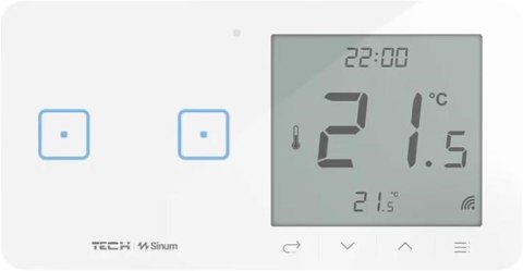 Przewodowy włącznik światła podwójny z regulatorem pokojowym biały WSR-02ML Tech Sterowniki Przewodowy włącznik światła podwójny z regulatorem pokojowym biały WSR-02ML Tech Sterowniki