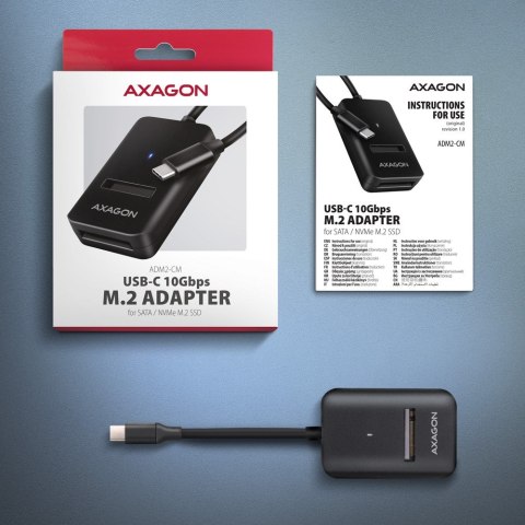 AXAGON ADM2-CM Adapter USB3.2 Gen 2 M.2 AXAGON ADM2-CM Adapter USB3.2 Gen 2 M.2