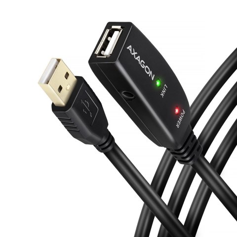 Axagon ADR-215 USB 2.0 A-M -> A-F active extension/repeater cable 15m - Kabel - Digital/Daten kabel USB USB A Czarny Axagon ADR-215 USB 2.0 A-M -> A-F active extension/repeater cable 15m - Kabel - Digital/Daten kabel USB USB A Czarny
