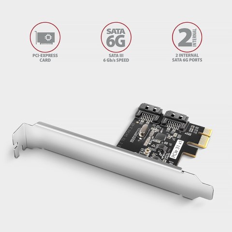 Axagon PCES-SJ2 adapter Wewnętrzny SATA Axagon PCES-SJ2 adapter Wewnętrzny SATA