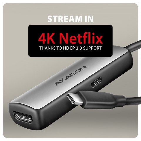 Axagon RVC-HI8KPD, USB-C -> HDMI 2.1 redukce / adaptér, 8K/60Hz, 4K/144Hz, HDR10+, PD100W 0,16 m USB Type-C HDMI + USB Type-C Axagon RVC-HI8KPD, USB-C -> HDMI 2.1 redukce / adaptér, 8K/60Hz, 4K/144Hz, HDR10+, PD100W 0,16 m USB Type-C HDMI + USB Type-C