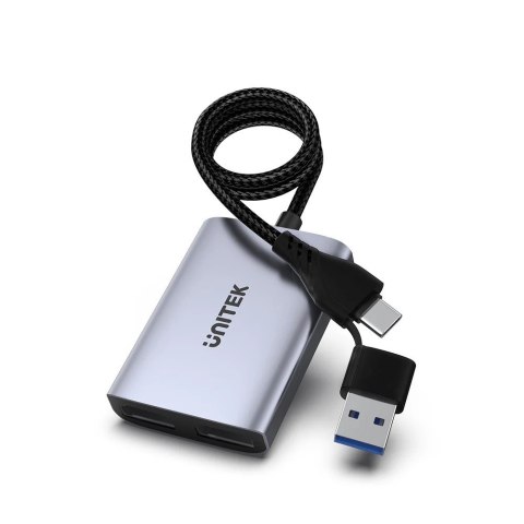 Adapter USB-A/USB-C | 2x HDMI - Unitek V1427A01 Adapter USB-A/USB-C | 2x HDMI - Unitek V1427A01