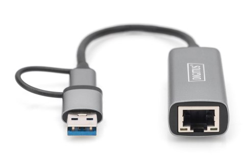 Adapter USB Typ-C na Gigabit Ethernet 2,5GUSB-C + USB A (USB 3.1/3.0) Adapter USB Typ-C na Gigabit Ethernet 2,5GUSB-C + USB A (USB 3.1/3.0)