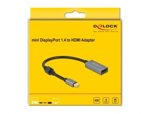 DeLOCK 66570 adapter kablowy 0,2 m Mini DisplayPort HDMI Typu A (Standard) Czarny, Szary DeLOCK 66570 adapter kablowy 0,2 m Mini DisplayPort HDMI Typu A (Standard) Czarny, Szary