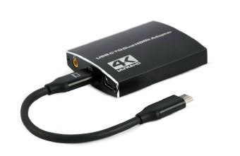 GEMBIRD ADAPTER USB TYP-C DO 2X HDMI 4K 60HZ, CZARNY