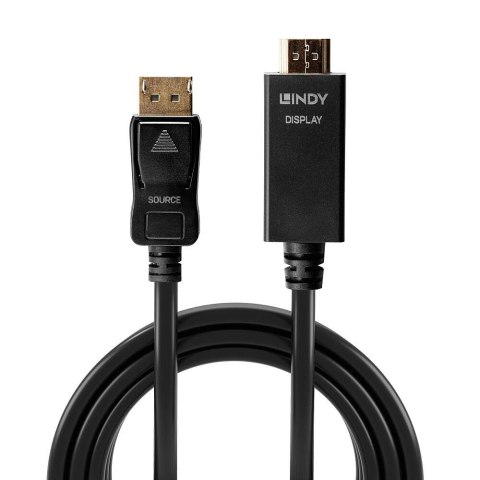 Lindy 36924 adapter kablowy 5 m DisplayPort HDMI Typu A (Standard) Czarny Lindy 36924 adapter kablowy 5 m DisplayPort HDMI Typu A (Standard) Czarny