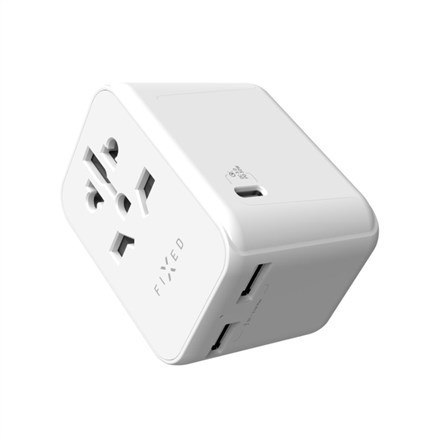 Poprawiono | Adapter świata Voyager | FIXCT30-1C2A-WH | USB-A/USB-C | Adapter podróżny Poprawiono | Adapter świata Voyager | FIXCT30-1C2A-WH | USB-A/USB-C | Adapter podróżny