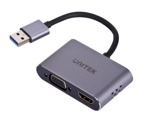 UNITEK ADAPTER USB-A - HDMI & VGA, FULLHD, M/F UNITEK ADAPTER USB-A - HDMI & VGA, FULLHD, M/F