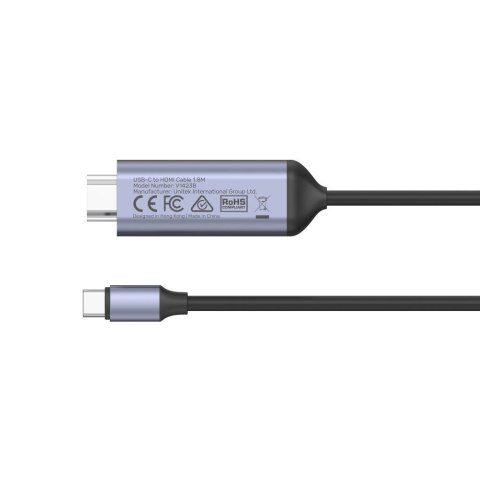 UNITEK KABEL HDMI 2.1, USB-C, 8K, 1,8M, V1423B UNITEK KABEL HDMI 2.1, USB-C, 8K, 1,8M, V1423B