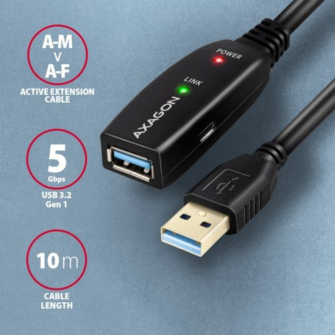Axagon N ADR-310 USB 3.2 Gen 1 A-M -> A-F aktivni prodlu?ovaci repeater kabel kabel USB USB 3.2 Gen 1 (3.1 Gen 1) 10 m USB A Cza Axagon N ADR-310 USB 3.2 Gen 1 A-M -> A-F aktivni prodlu?ovaci repeater kabel kabel USB USB 3.2 Gen 1 (3.1 Gen 1) 10 m USB A Cza