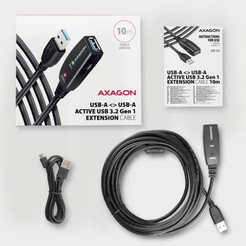 Axagon N ADR-310 USB 3.2 Gen 1 A-M -> A-F aktivni prodlu?ovaci repeater kabel kabel USB USB 3.2 Gen 1 (3.1 Gen 1) 10 m USB A Cza Axagon N ADR-310 USB 3.2 Gen 1 A-M -> A-F aktivni prodlu?ovaci repeater kabel kabel USB USB 3.2 Gen 1 (3.1 Gen 1) 10 m USB A Cza