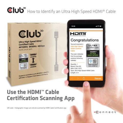 CLUB3D cac-1373 HDMI Czarny CLUB3D cac-1373 HDMI Czarny
