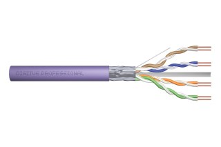 Digitus Kabel instalacyjny kat.6, F/UTP, B2ca, AWG 23/1, LSOH, 100m, fioletowy, karton