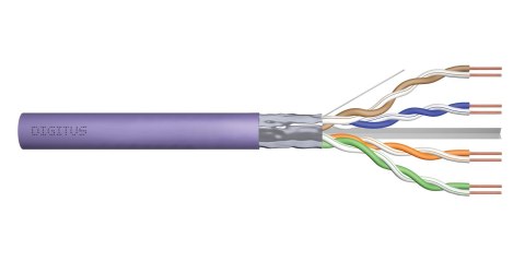 Digitus Kabel instalacyjny kat.6, F/UTP, Dca, AWG 23/1, LSOH, 500m, fioletowy, szpula Digitus Kabel instalacyjny kat.6, F/UTP, Dca, AWG 23/1, LSOH, 500m, fioletowy, szpula