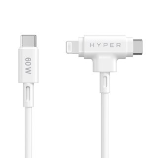 Hyper HyperJuice kabel USB USB 2.0 1,5 m USB C USB C/Lightning Biały