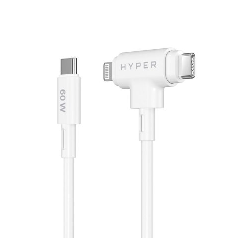 Hyper HyperJuice kabel USB USB 2.0 1,5 m USB C USB C/Lightning Biały Hyper HyperJuice kabel USB USB 2.0 1,5 m USB C USB C/Lightning Biały