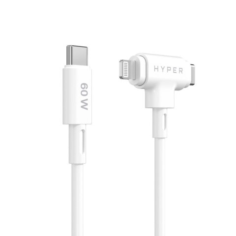 Hyper HyperJuice kabel USB USB 2.0 1,5 m USB C USB C/Lightning Biały Hyper HyperJuice kabel USB USB 2.0 1,5 m USB C USB C/Lightning Biały