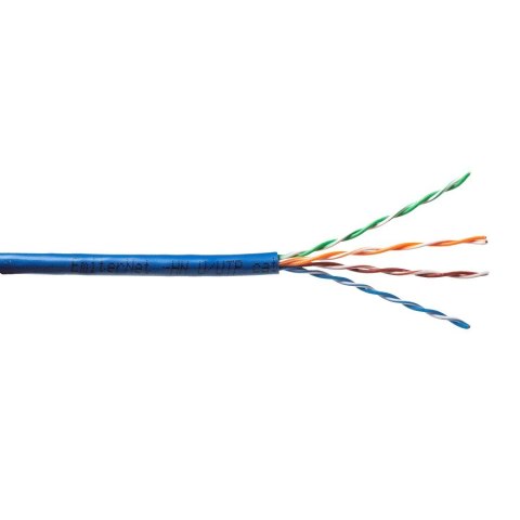Kabel Emiter Net UTP (U/UTP) kat.5e, linka, 4x2x24AWG, PCW, niebieski Kabel Emiter Net UTP (U/UTP) kat.5e, linka, 4x2x24AWG, PCW, niebieski