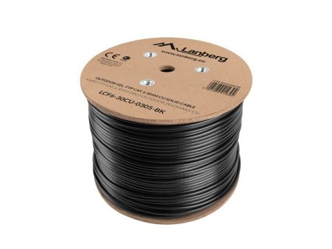 Kabel F/UTP Lanberg LCF6-30CU-0305-BK (F/UTP, RJ45 - F/UTP, RJ45 ; FTP; 305m; kat. 6; kolor czarny) Kabel F/UTP Lanberg LCF6-30CU-0305-BK (F/UTP, RJ45 - F/UTP, RJ45 ; FTP; 305m; kat. 6; kolor czarny)