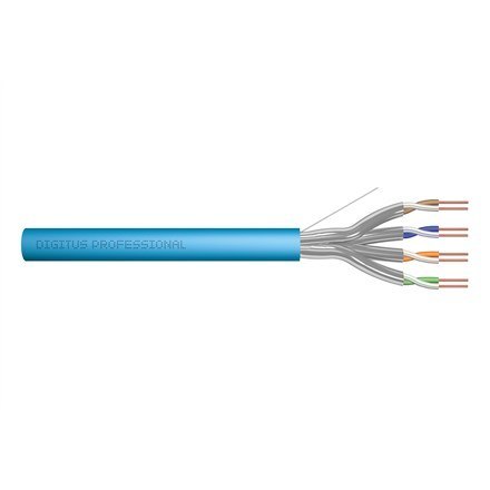 Kabel instalacyjny DIGITUS kat.6A, U/FTP, Eca, AWG 23/1, LSOH, 305m, niebieski, karton Kabel instalacyjny DIGITUS kat.6A, U/FTP, Eca, AWG 23/1, LSOH, 305m, niebieski, karton