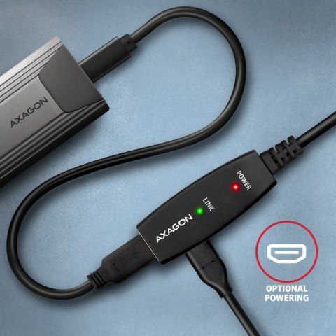 Kabel przedłużacz/repeater Axagon ADR-305 USB 3.2 Gen 1 A-M -> A-F active extension/repeater cable 5m - Kabel - Digital/Daten ka Kabel przedłużacz/repeater Axagon ADR-305 USB 3.2 Gen 1 A-M -> A-F active extension/repeater cable 5m - Kabel - Digital/Daten ka
