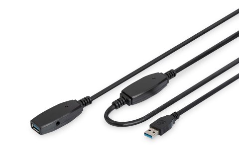 Kabel przedłużający USB 3.0 SuperSpeed 20mTyp USB A/USB A M/Ż aktywny czarny 20m Kabel przedłużający USB 3.0 SuperSpeed 20mTyp USB A/USB A M/Ż aktywny czarny 20m