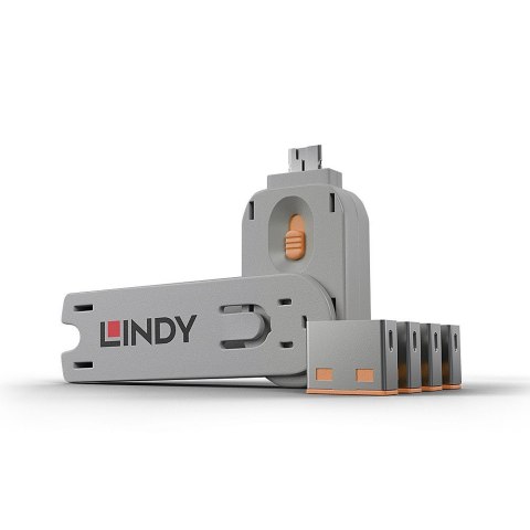 Lindy 40453 bloker portów Blokada portu + klucz USB Typu-A Pomarańczowy Kopolimer akrylonitrylo-butadieno-styrenowy (ABS) 5 szt. Lindy 40453 bloker portów Blokada portu + klucz USB Typu-A Pomarańczowy Kopolimer akrylonitrylo-butadieno-styrenowy (ABS) 5 szt.