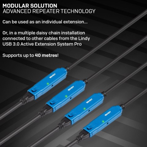 Lindy 43229 kabel USB USB 3.2 Gen 1 (3.1 Gen 1) 15 m USB A Czarny Lindy 43229 kabel USB USB 3.2 Gen 1 (3.1 Gen 1) 15 m USB A Czarny
