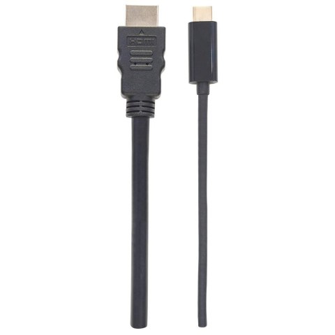Manhattan 152235 adapter kablowy 1 m USB Type-C HDMI Typu A (Standard) Czarny Manhattan 152235 adapter kablowy 1 m USB Type-C HDMI Typu A (Standard) Czarny
