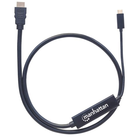 Manhattan 152235 adapter kablowy 1 m USB Type-C HDMI Typu A (Standard) Czarny Manhattan 152235 adapter kablowy 1 m USB Type-C HDMI Typu A (Standard) Czarny