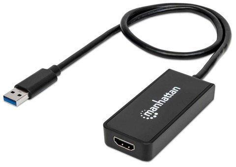 Manhattan 152259 zewnętrzna karta graficzna usb Czarny Manhattan 152259 zewnętrzna karta graficzna usb Czarny