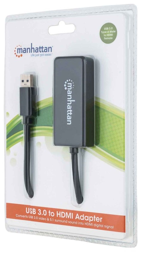 Manhattan 152259 zewnętrzna karta graficzna usb Czarny Manhattan 152259 zewnętrzna karta graficzna usb Czarny