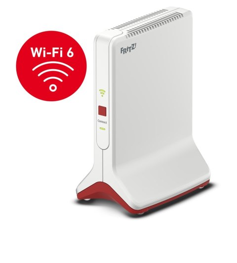 FRITZ!Repeater 6000 router bezprzewodowy Ethernet Tri-band (2.4 GHz/5 GHz/5 GHz) Czerwony, Biały FRITZ!Repeater 6000 router bezprzewodowy Ethernet Tri-band (2.4 GHz/5 GHz/5 GHz) Czerwony, Biały