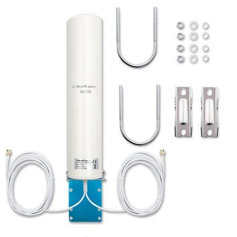 QOLTEC ANTENA 4G LTE DUAL | 12DBI | DOOKÓLNA | ZEWNĘTRZNA QOLTEC ANTENA 4G LTE DUAL | 12DBI | DOOKÓLNA | ZEWNĘTRZNA