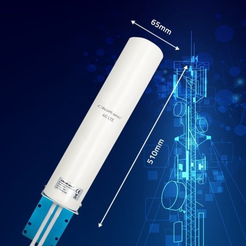 QOLTEC ANTENA 4G LTE DUAL | 12DBI | DOOKÓLNA | ZEWNĘTRZNA QOLTEC ANTENA 4G LTE DUAL | 12DBI | DOOKÓLNA | ZEWNĘTRZNA