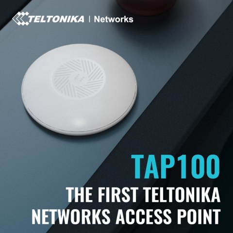 Teltonika · Accesspoint· TAP100· 2x1· Wi-Fi 4· 300Mbit· 1x 10/100· 15W PoE - Access Point - 0,1 Gbps 300 Mbit/s Biały Obsługa Po Teltonika · Accesspoint· TAP100· 2x1· Wi-Fi 4· 300Mbit· 1x 10/100· 15W PoE - Access Point - 0,1 Gbps 300 Mbit/s Biały Obsługa Po