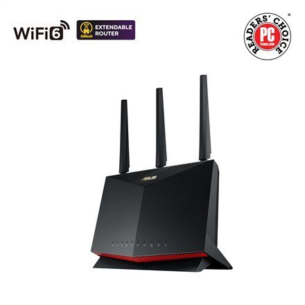 ASUS AX5700 RT-AX86U PRO router bezprzewodowy Gigabit Ethernet Dual-band (2.4 GHz/5 GHz) 4G Czarny, Czerwony ASUS AX5700 RT-AX86U PRO router bezprzewodowy Gigabit Ethernet Dual-band (2.4 GHz/5 GHz) 4G Czarny, Czerwony