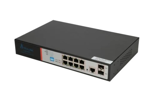 Extralink VICTOR | Switch PoE | 8x Gigabit PoE/PoE+, 2x SFP, 1x Port Konsolowy, 150W, Zarządzalny Extralink VICTOR | Switch PoE | 8x Gigabit PoE/PoE+, 2x SFP, 1x Port Konsolowy, 150W, Zarządzalny