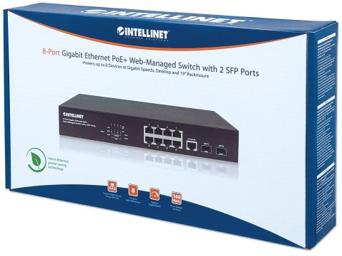Intellinet 561167 łącza sieciowe Zarządzany Gigabit Ethernet (10/100/1000) Obsługa PoE Czarny Intellinet 561167 łącza sieciowe Zarządzany Gigabit Ethernet (10/100/1000) Obsługa PoE Czarny